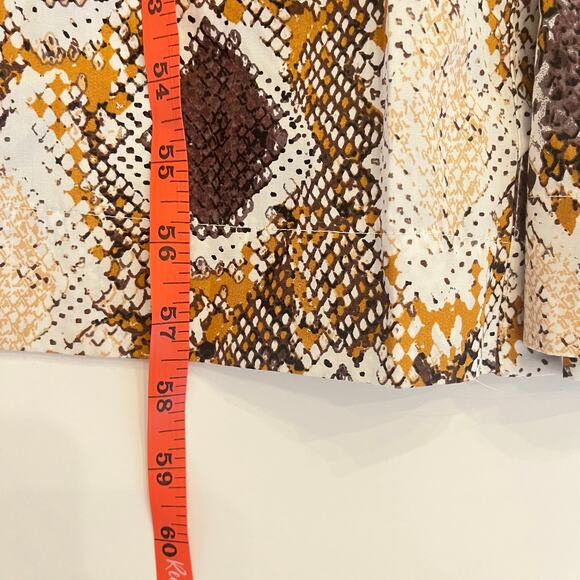 NWT Anthropologie Maeve Snake Print Maxi Dress Size 12 Brown Tan Button Front - Picture 15 of 15